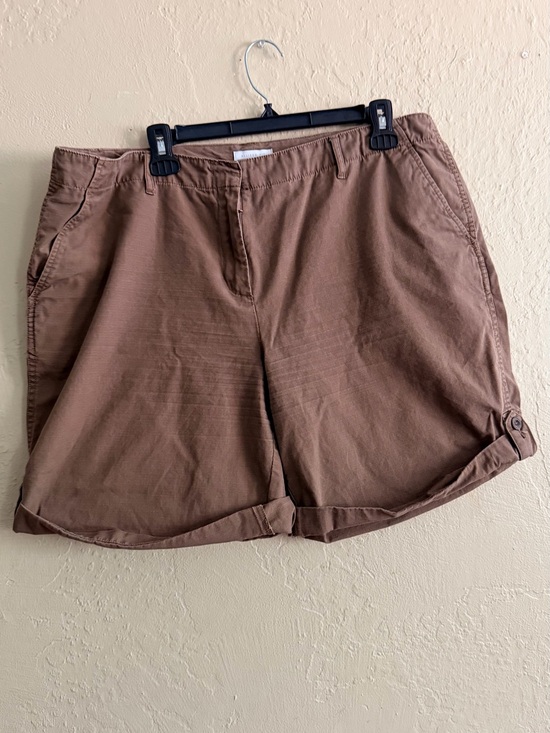 Charter Club Pants - Charter Club Brown Roll-Cuff Bermuda Shorts